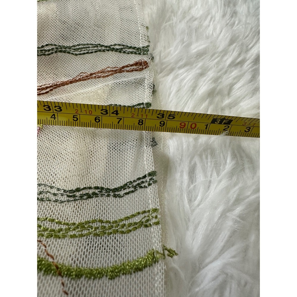 Terani Couture Women's Beige Floral Embroidered Tulle Halter Dress Size 2 - Picture 4 of 4